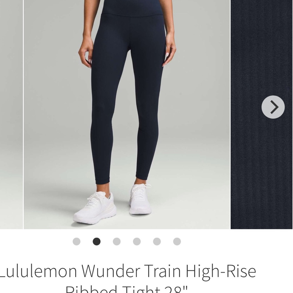 Wunder train 28” lululemon athletica Dark Blue High-Waist Leggings ribbed